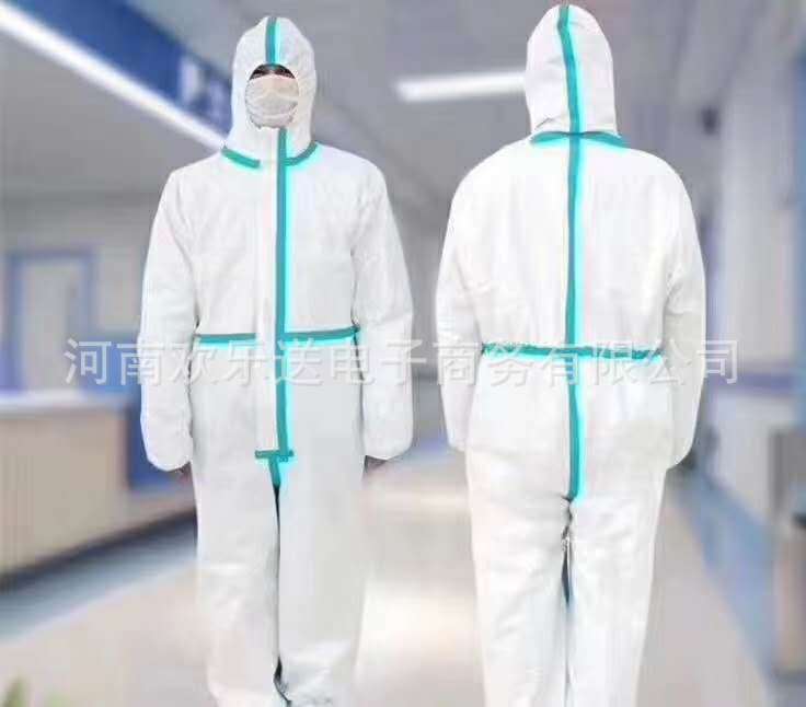 一次性医用防护服蓝色压条65克175.180.185医务人员用服装