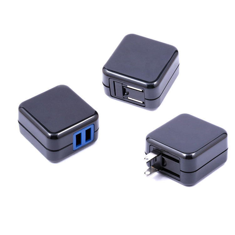 Full Power 5V2.4A Travel Charger Pse Certified Adapter Mobile Phone Charging Head Dual USB Foldableing Universal