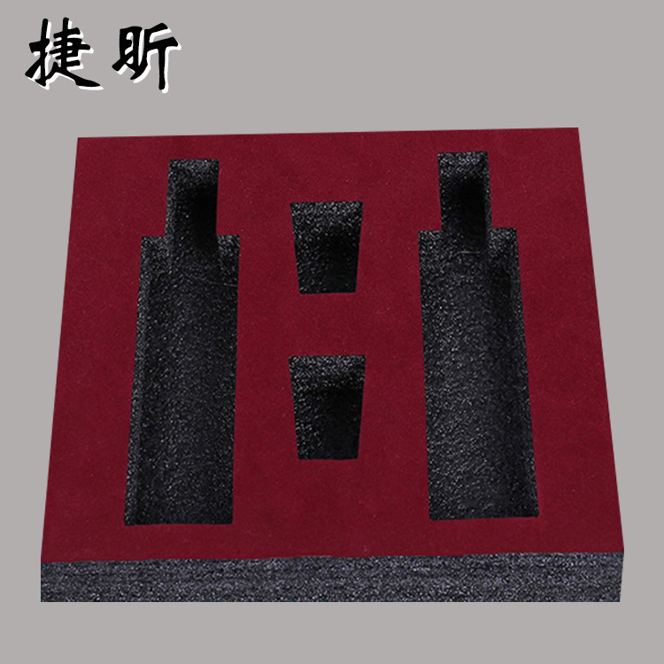 厂家生产 epe珍珠棉礼盒植绒内衬 异型开槽珍珠棉板材加工