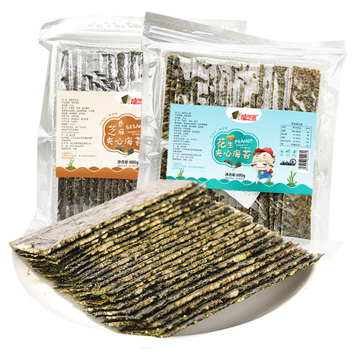 Crispy Seaweed Stick with Tofu Pudding and Sesame Core, Bag of 100g, Wholesale Snack