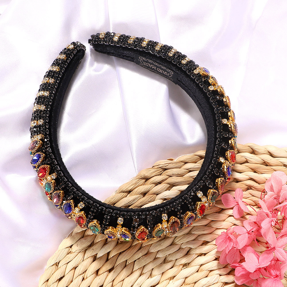 New Ethnic Style Creative Fashion Color Transparent Rhinestone Inlaid Ladies Headband Wholesale Nihaojewelry display picture 4