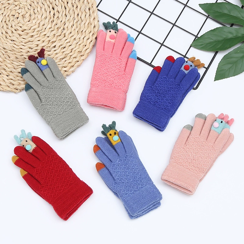 Children's keep warm cute travel gloves for men and women