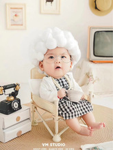 新款儿童摄影服装百天老太造型服装抖音同款创意新生儿婴儿服饰