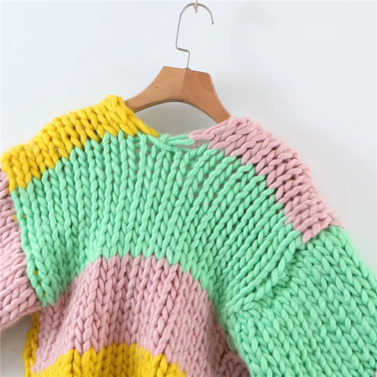 fashion hit color handmade sweater coat  NSLD15571