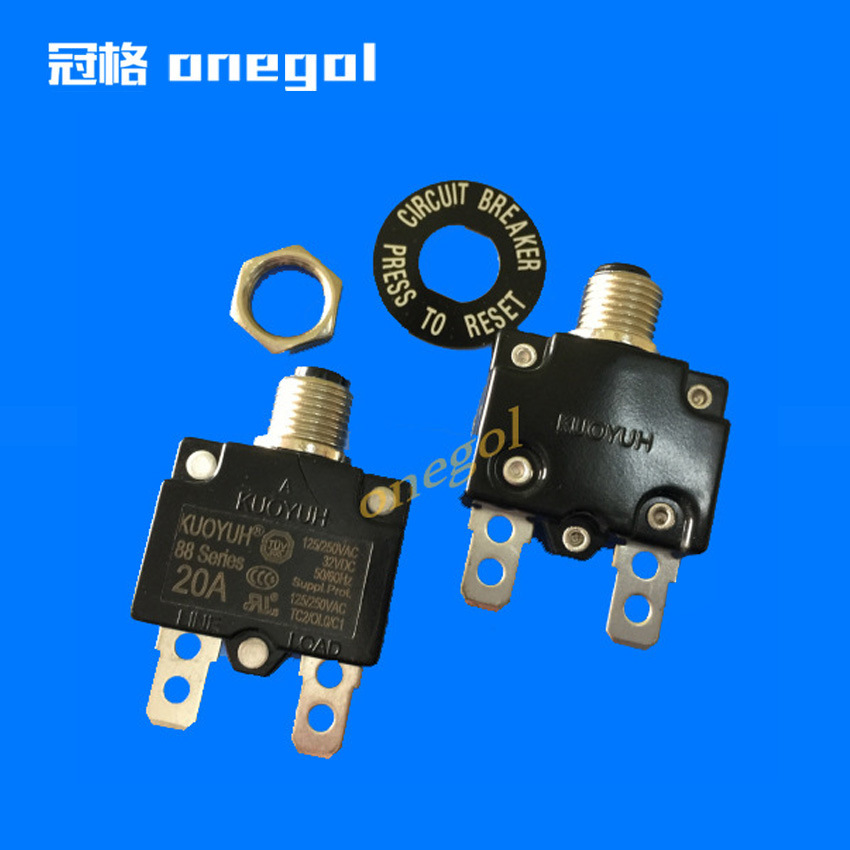 现货手动复位金属螺杆88-20A电流过载保护器电源过流断路器KYOYUH
