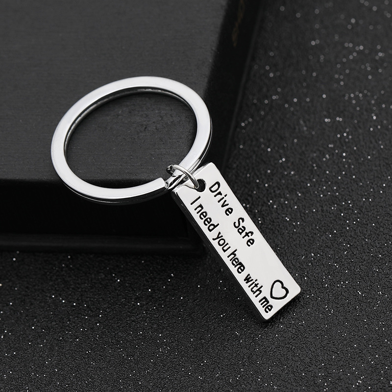 Fashion Explosion Keychain Letters Drive Safe I Needyouhere Safe Driving Keychain Accessories Wholesale Nihaojewelry display picture 4