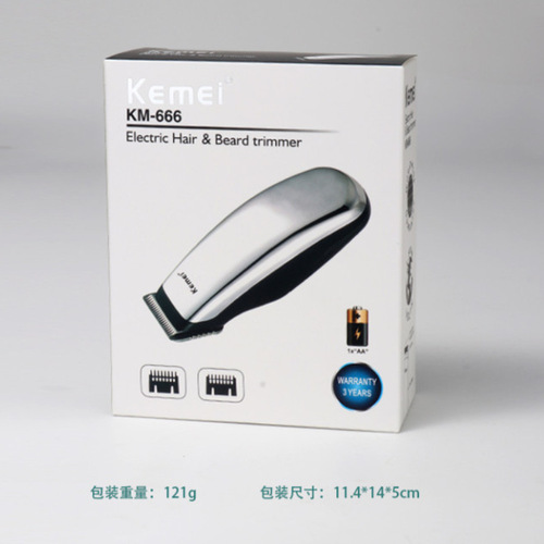 Cross-border exclusive supply of KM-666 mini dry battery hair clipper wholesale electric clipper electric clipper electric hair clipper