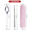 Tableware stainless steel, set for elementary school students, street chopsticks for traveling, spoon, fork