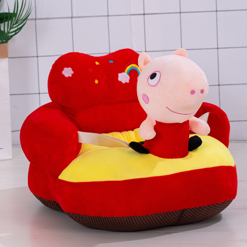 Al por mayor de los niños pequeño sofá asiento de dibujos animados bebé aprendizaje Silla de peluche de juguete bebé asiento de seguridad regalo de cumpleaños
