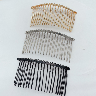 韓式20齒廣州插梳 鐵絲發梳  DIY飾品配件 頭飾配飾 批發