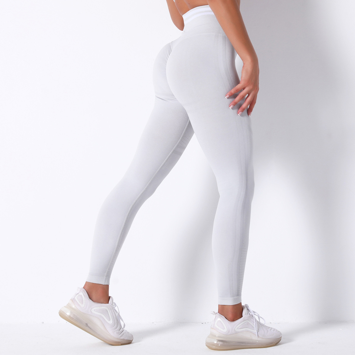 High-Waist Hip-Lifting Elastic Tights Sweatpants NSLX22853