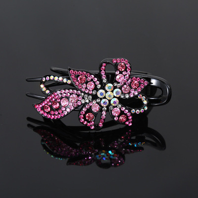 Hair clip hairpin for women girls hair accessories Guoshui diamond hairpin headdress crystal duckbill clip plate hairpin three teeth clip boutique