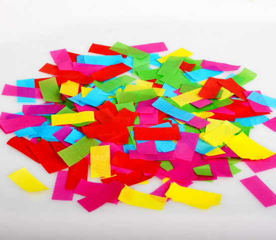 Confeti de papel 5x2cm multicolor – relleno para fiestas, bares y decoración, venta directa de fábrica
