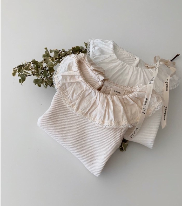 [Nuevo] Camiseta de cuello grande de flores para niñas Camiseta de algodón para bebés de verano 7521