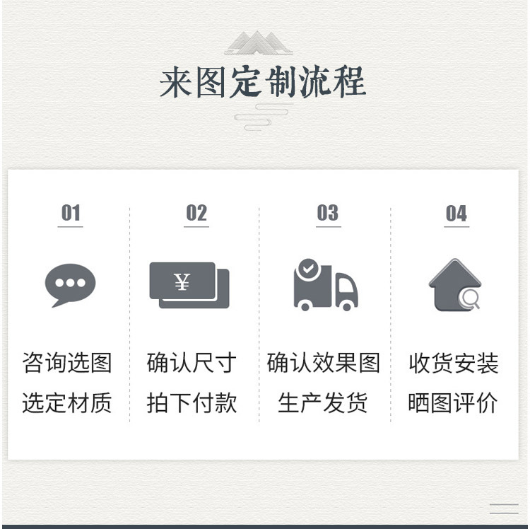 新中式国潮锦鲤仙鹤祥云中国风民俗画背景墙壁画_01