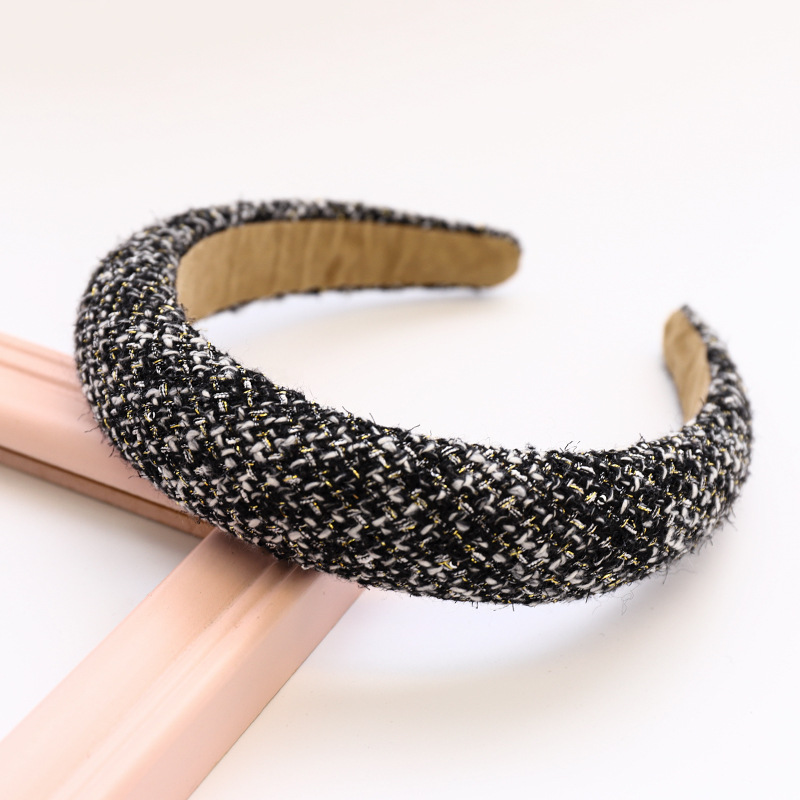 Wool Fabric Sponge Wide-edge Headband display picture 5