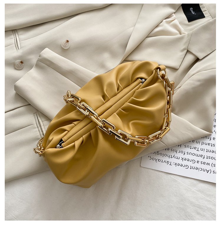 270g Weight Lock clasp Closure Type Single Shoulder Strap Strap Type Underarm Bag Bags Type Casual, Shopping Occasion Pu Leather Material Solid Color Pattern All Seasons Season Women's Gender Streetwear Style Medium Size Women's Medium Pu Leather Solid Color Streetwear Cloud Shape Lock Clasp Underarm Bag 7