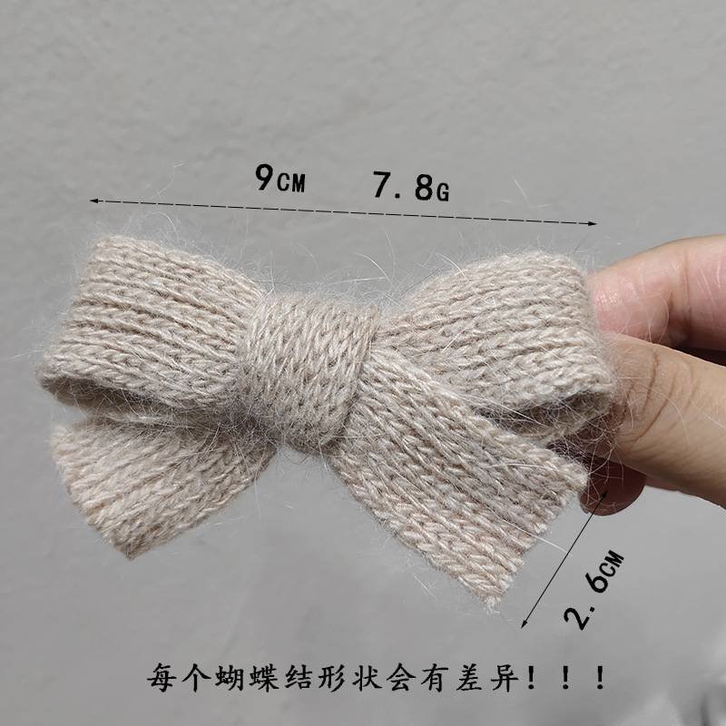 Mohair Bow Sweet Hair Clip display picture 12