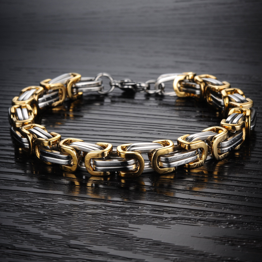 Style Simple Géométrique Acier Au Titane Placage Bracelets Collier display picture 5
