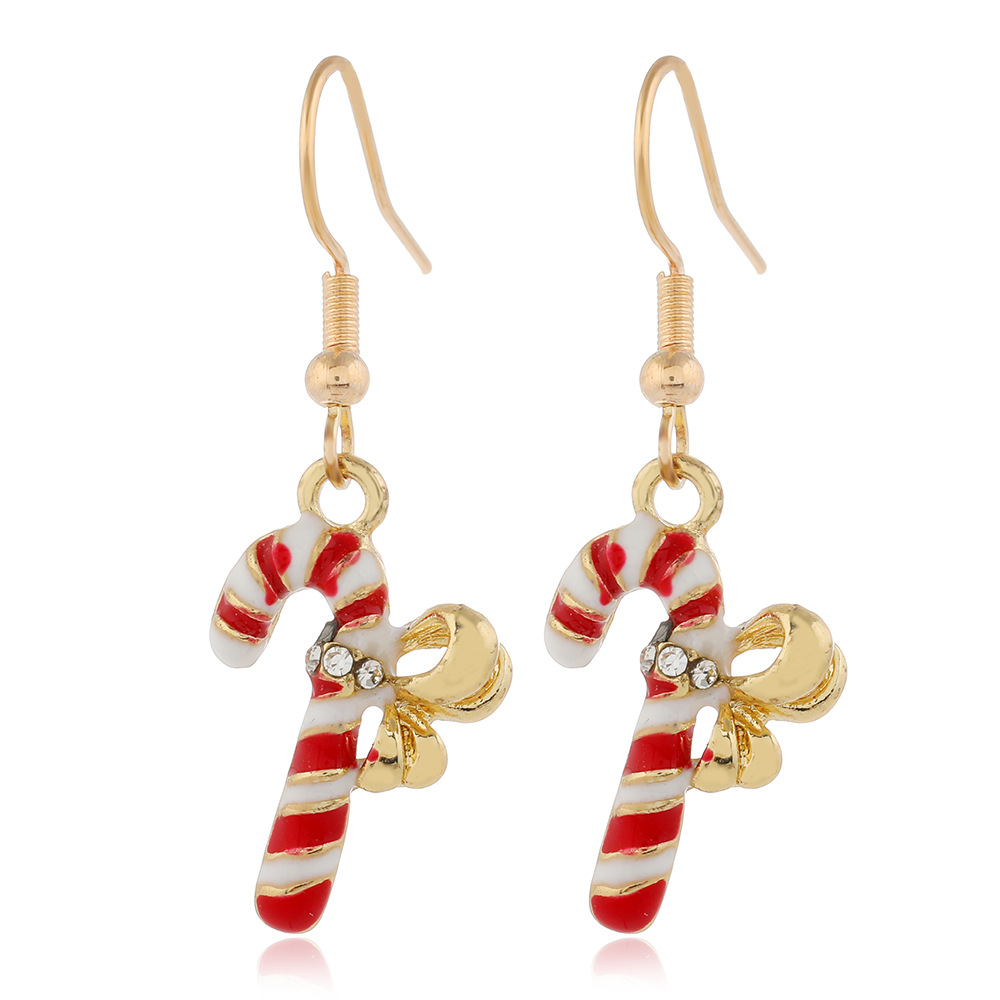 Cartoon Christmas Alloy Dripping Santa Claus Elk Earrings Set Wholesale Nihaojewelry display picture 20