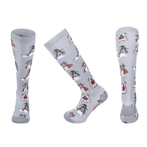 Cross-border socks spring and autumn new mid-calf socks couples pressure socks Halloween pumpkin skull men's socks wholesale