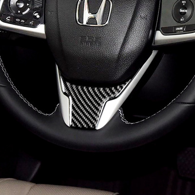 适用于本田十代思域方向盘碳纤维10代思域内饰改装饰品贴片亮片|ru
