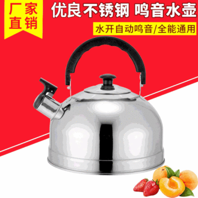 Hai Shun Fa Factory wholesale Good Stainless steel whistle Kettle thickening Gas Electromagnetic furnace currency