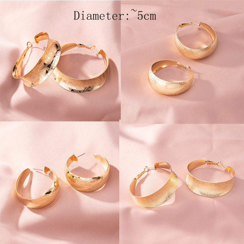 New Circle Original Design Exaggerated Earrings Wholesale Nihaojewelry display picture 1