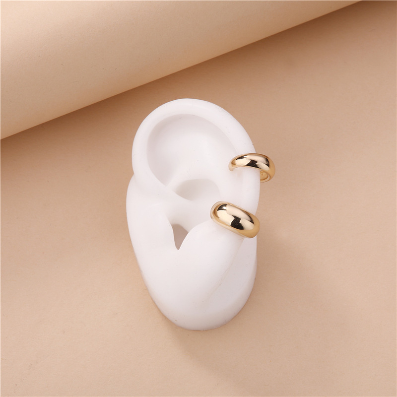 Wholesale Ensemble De 2 Clips D&#39;oreille Brillants En Cuivre En Forme De C display picture 3