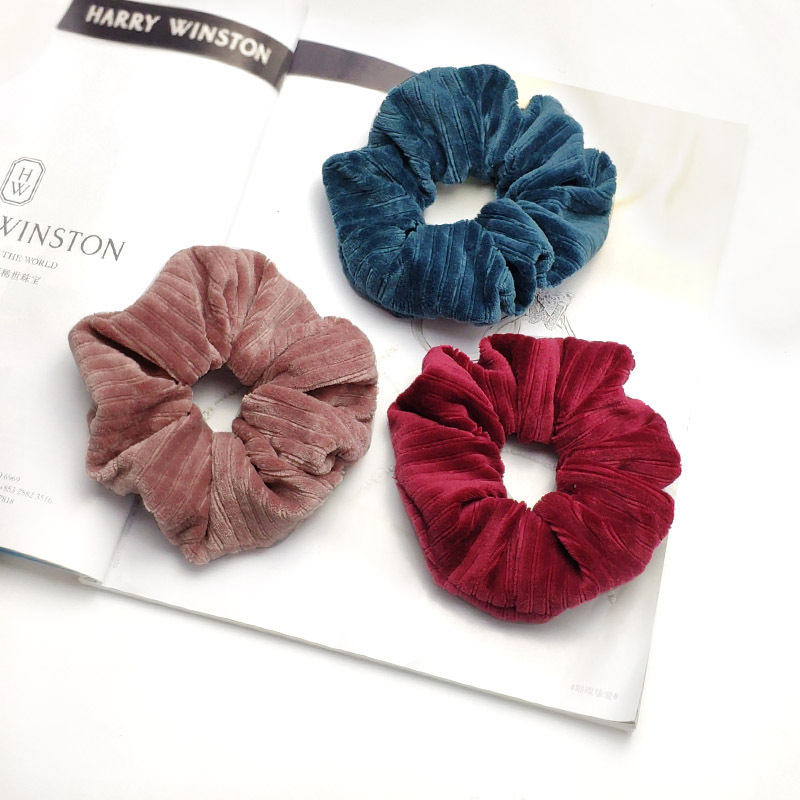 Pure Color Velvet Fashion Hair Scrunchies display picture 5
