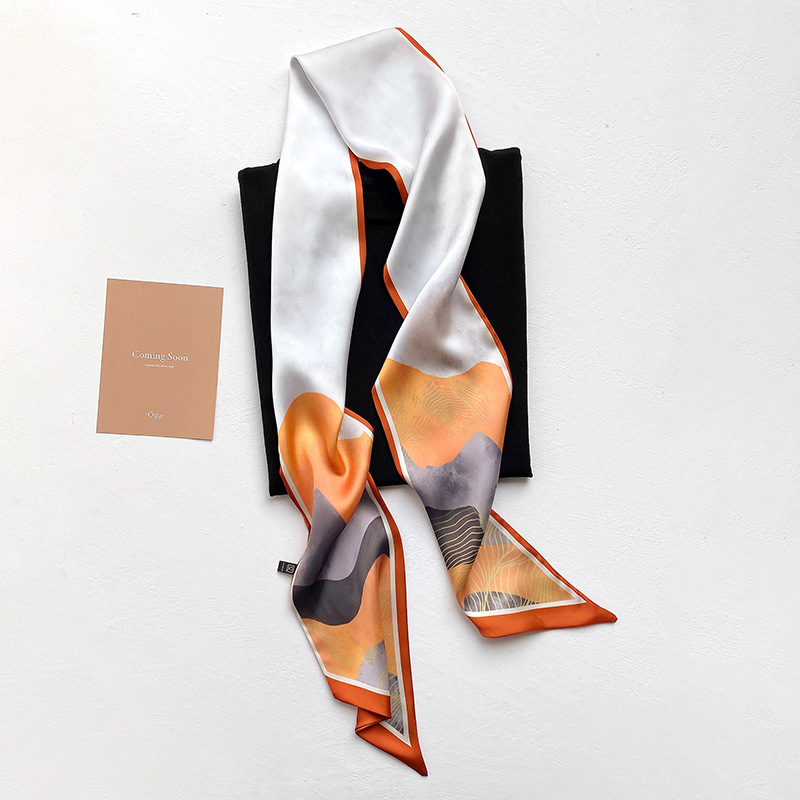 Korea Long Silk Scarf display picture 20