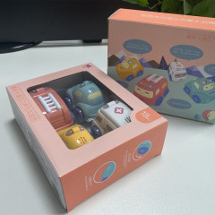 可優比兒童玩具車男孩慣性小汽車消防車1-3歲寶寶回力車玩具套裝