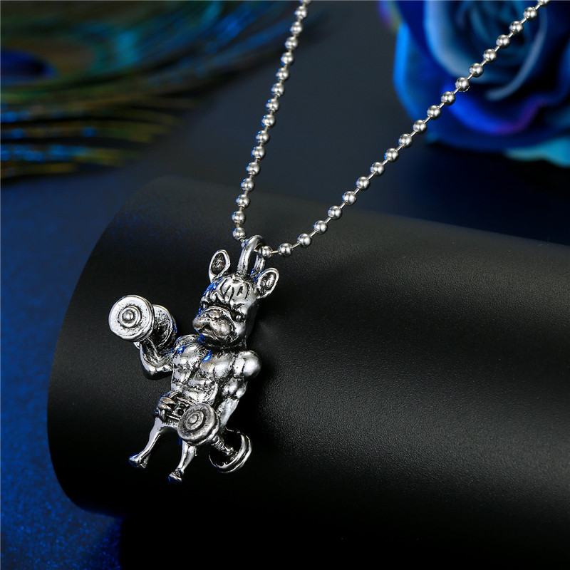 European Retro Punk Domineering Ox Head Snake Dragon Animal Pendant Necklace Hip Hop Rock Ornament Cross-border Hot Selling display picture 1