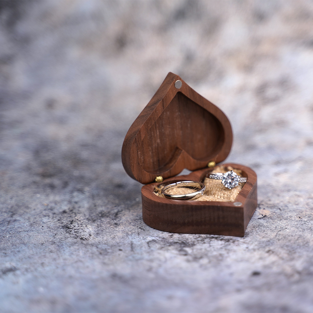 36g Weight Jewelry Boxes Classification 1 Piece Quantity Holiday, Daily Occasion Wood Material Heart Shape, Solid Color Pattern Vintage Style Style 1 Piece Wood Vintage Style Holiday Daily Heart Shape Solid Color Jewelry Boxes 9