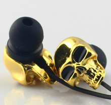 跨境外贸爆品厂家销骷髅头金属入耳式耳机MP3耳机优势产品立体
