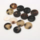 Resin pattern four-eye button black coffee flower woolen large trench coat button resin trench coat suit button manufacturer in stock
