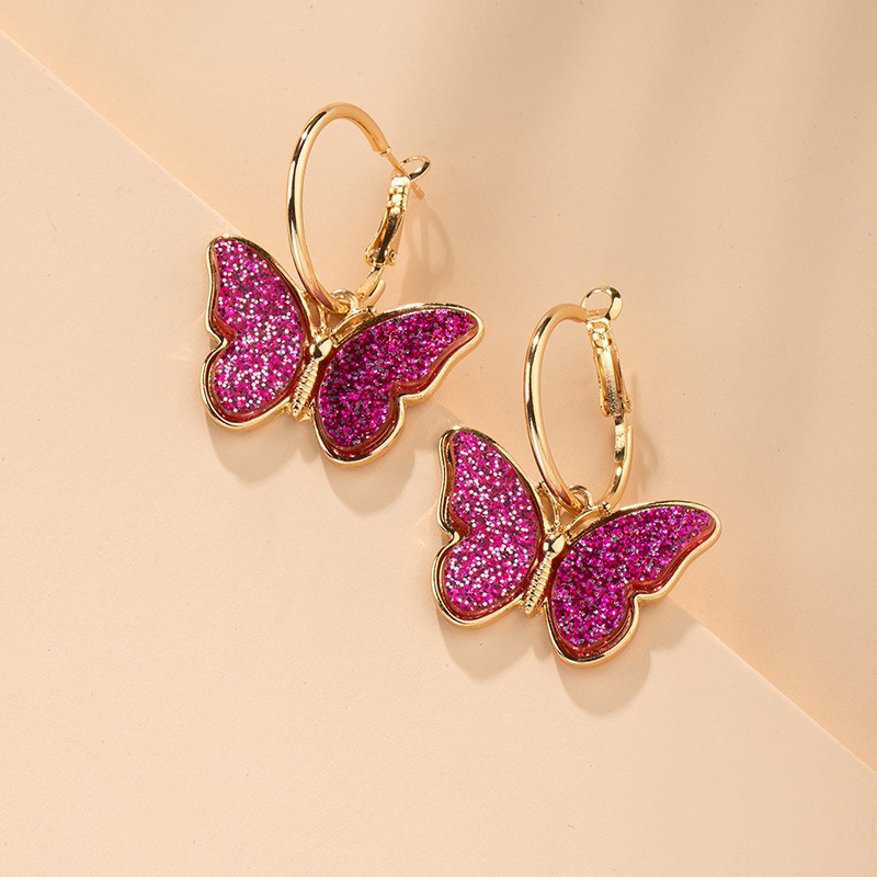 Koreanische Mode Einfache Frauen Schmetterling Ohrringe Großhandel Nihaojewelry display picture 6