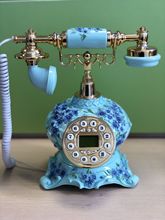 仿古电话机 欧式家用创意座机 时尚白色镶钻石老式电话机家用办公