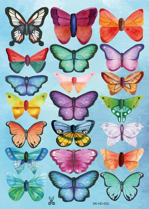 SK-HD-001 002 3D Материал Бабочка стикер стены моделирование ПВХ Водонепроницаемый украшение спальни стикер холодильника