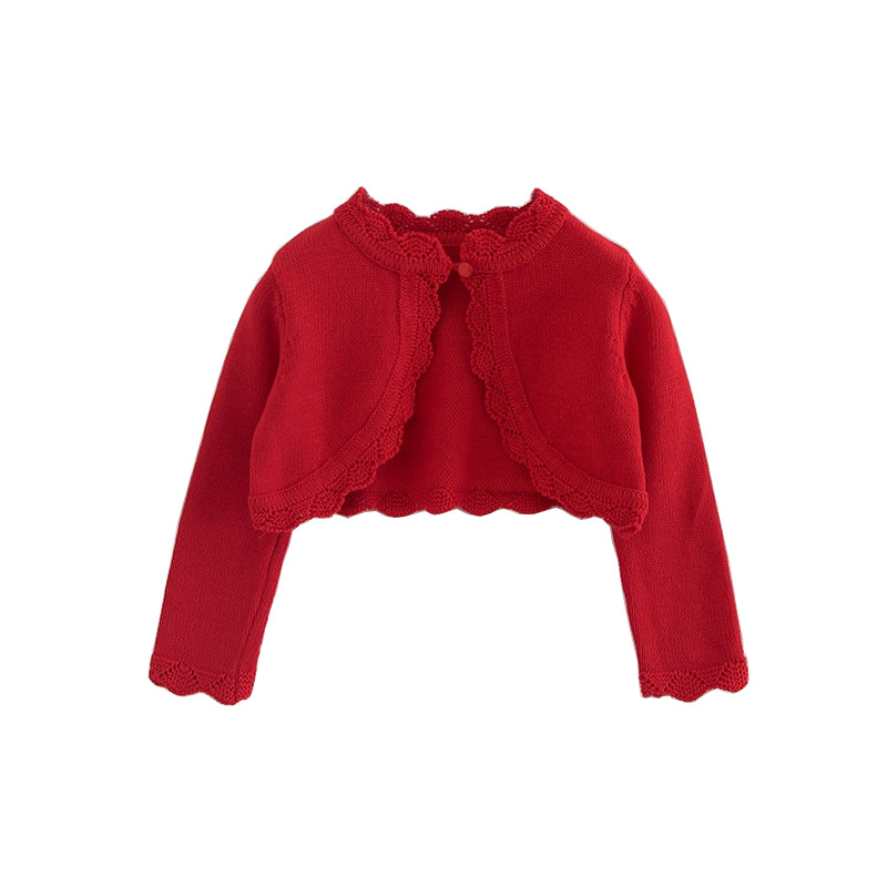 [Procesamiento de ropa infantil personalizado] transfronterizo Europa y América suéter infantil chaqueta pequeña chaqueta de camisa de punto de niña cardigan