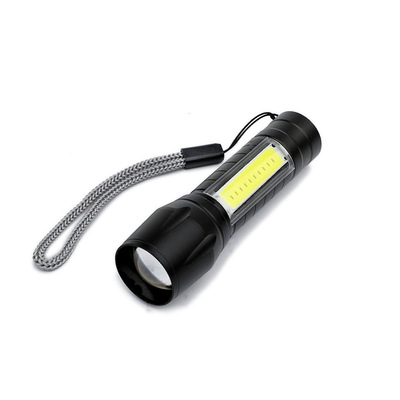 COB强光手电筒 USB充电led迷你笔夹手电多功能变焦远射照明灯跨境|ms