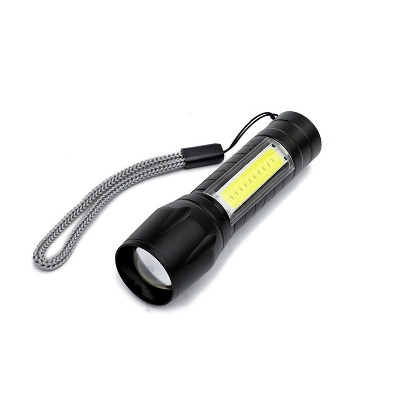 COB强光手电筒 USB充电led迷你笔夹手电多功能变焦远射照明灯跨境|ms