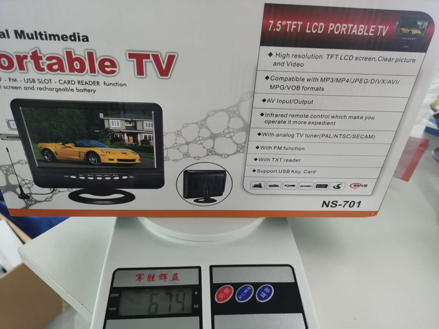 English Version 901 Mobile TV Portable Analog Mobile Mini TV