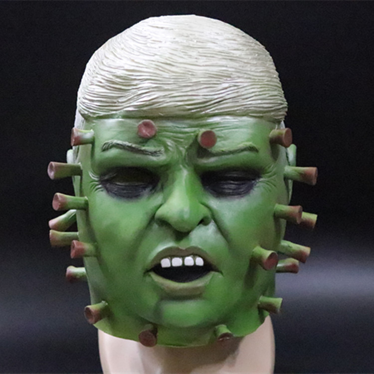 Halloween popular virus máscara de látex capucha nuevo estilo coronavirus horror máscara