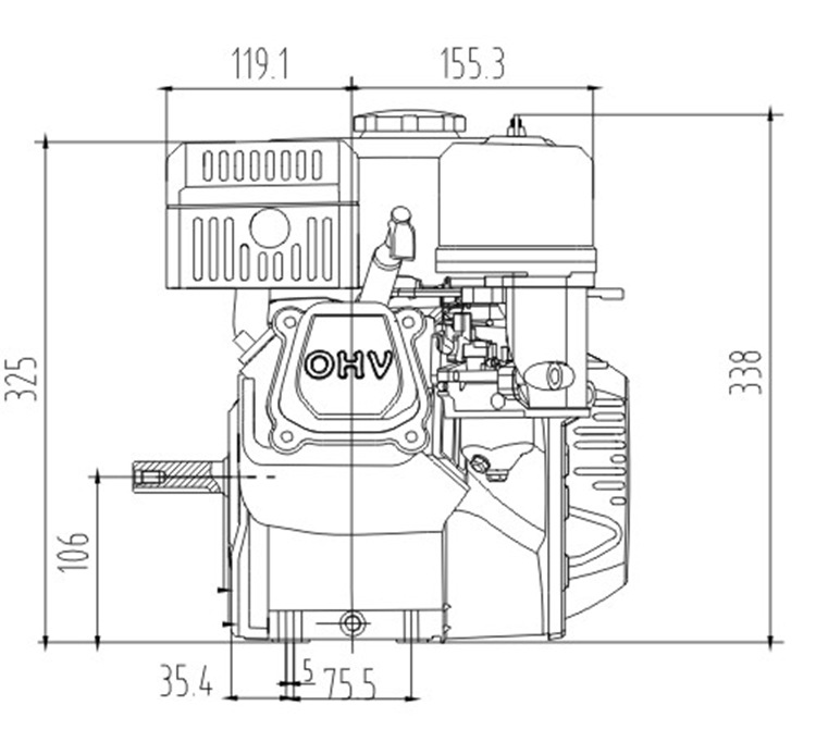 Chongqing single cylinder air-cooled 168F170 Gasoline Engine 7 horsepower small polishing machine micro-Tiller water pump thread