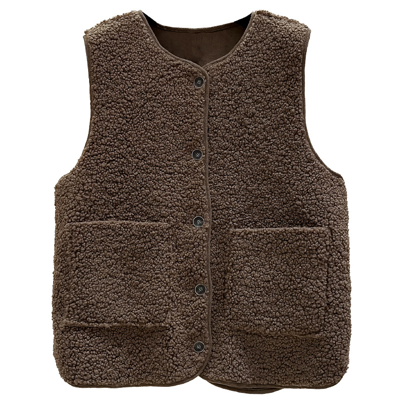 Gilet femme en laine d agneau - Ref 3434746 Image 5