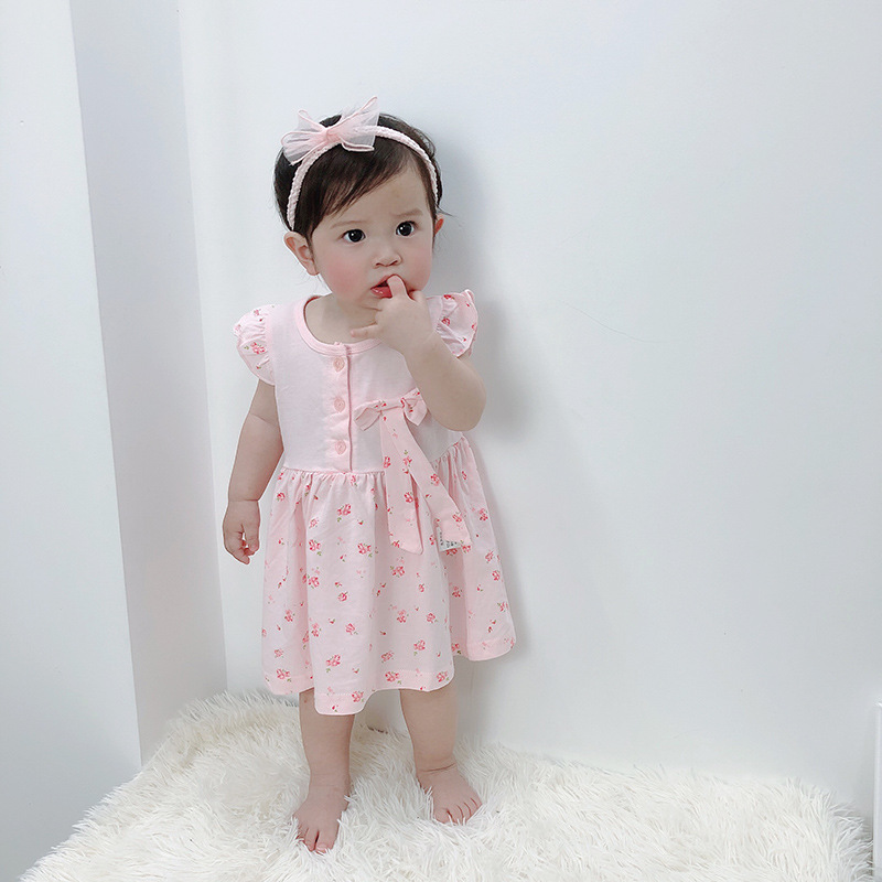 Summer Children&#39;s Clothing Sweet And Cute Full Printed Vest Dress Wholesale display picture 4