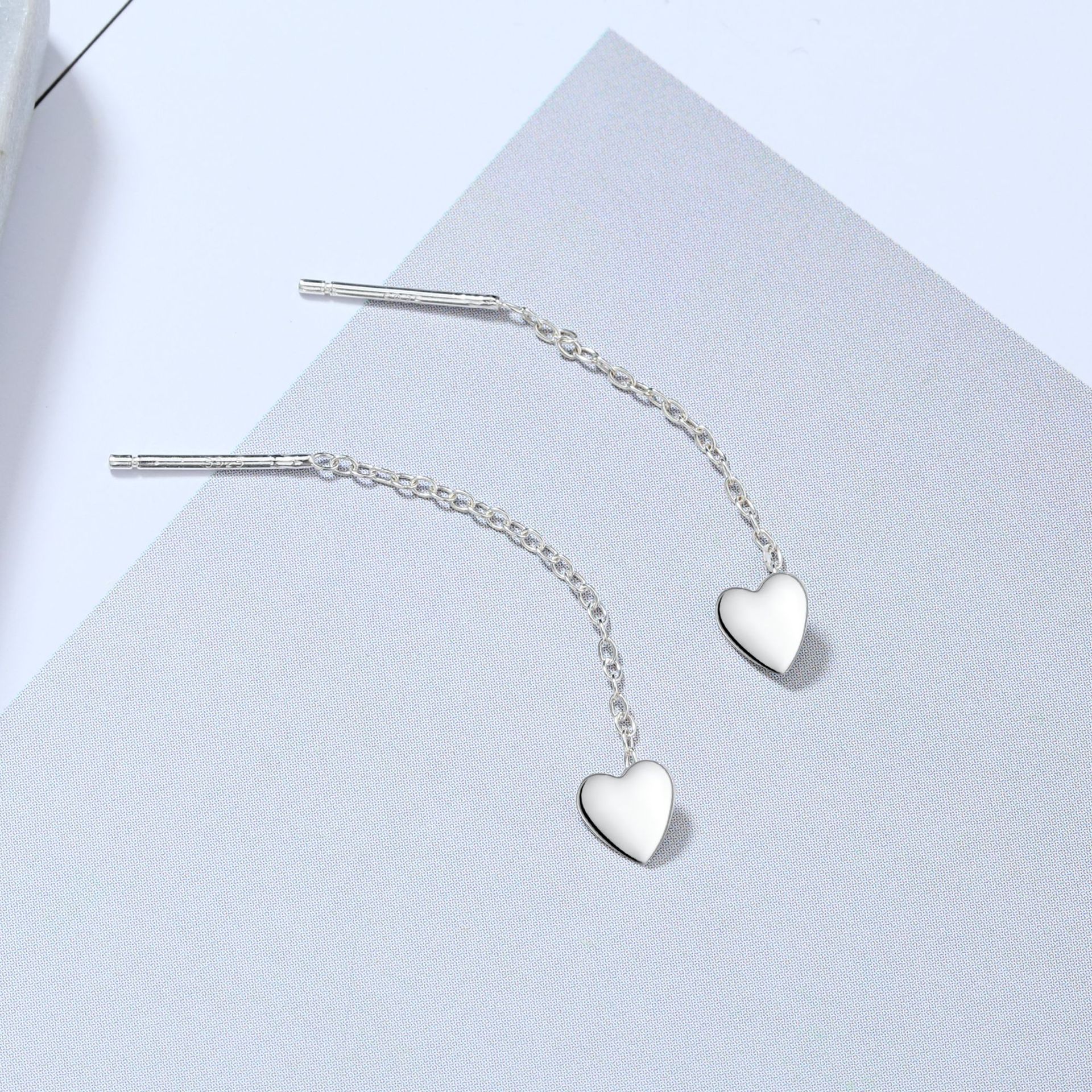 5g Weight 925 Sterling Silver Ear Needle Material Ear line Classification 1 Pair Quantity Holiday, Daily Occasion 925 Sterling Silver Material Geometric, Star, Heart Shape Pattern Women's Gender Casual, Simple Style Style 1 Pair 925 Sterling Silver Geometric Star Heart Shape Ear Line 32
