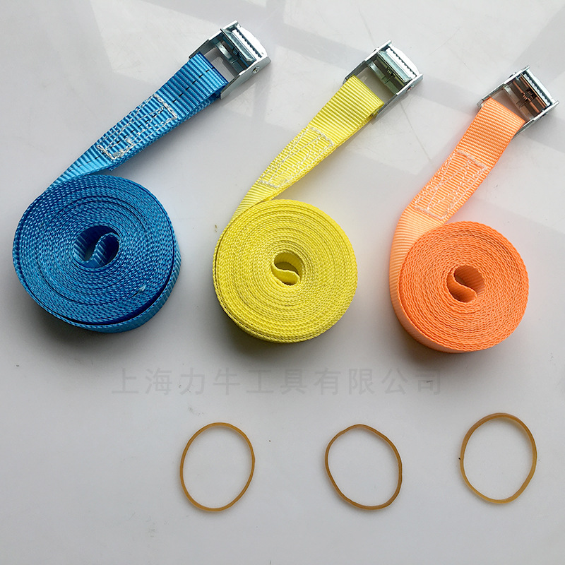 货物捆绑拉紧器 带轮胎固定带压扣捆绑带简易行李固定带现货