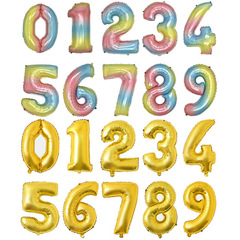 32寸數字氣球批發大號鋁膜氣球美版生日婚慶裝飾布置球跨境亞馬遜